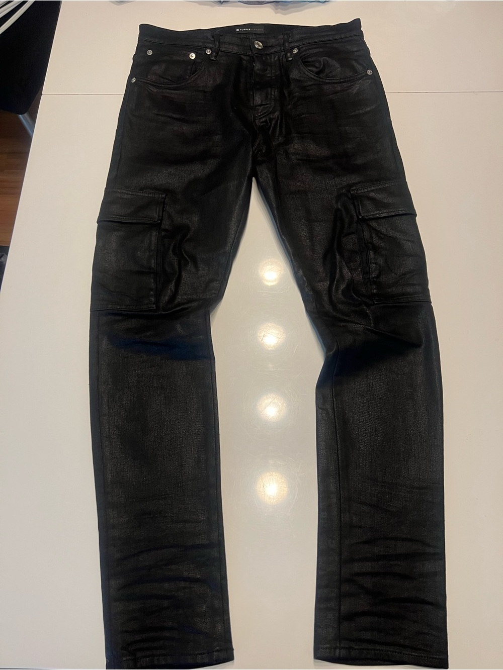 Slim Cargo Jeans — Black Men’s Slim Fit